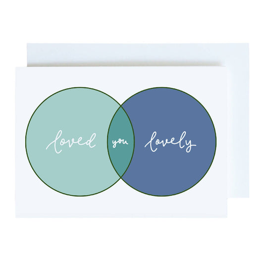 Love Greeting Card - Loved, Lovely, You