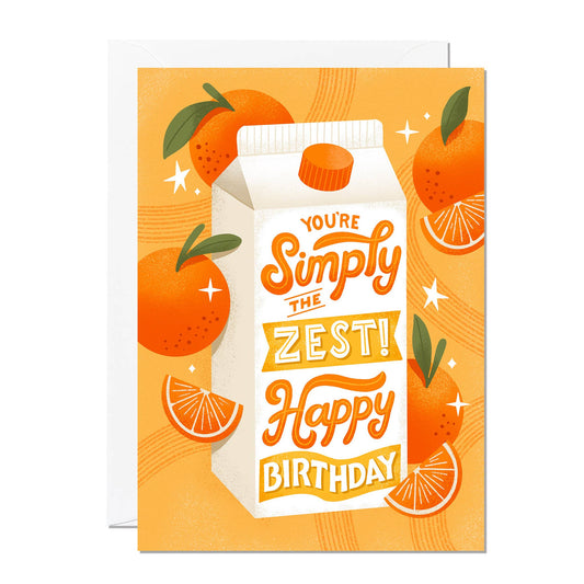 Ricicle Cards - Simply The Zest | Pun Birthday Card | Funny Greeting Card