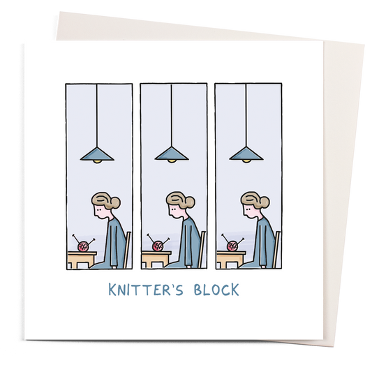 Knitters Block | Humour Greeting Card