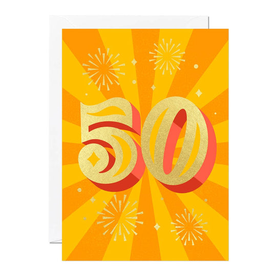 Ricicle Cards - 50th Birthday Card | Greeting Card | Gender Neutral | Age