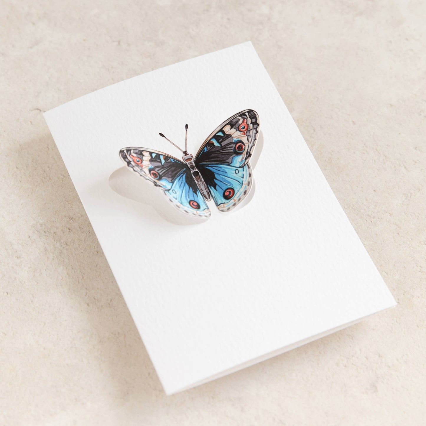 Card, Sophie Brabbins, Blue Pansy Pop Out Butterfly Greetings Card