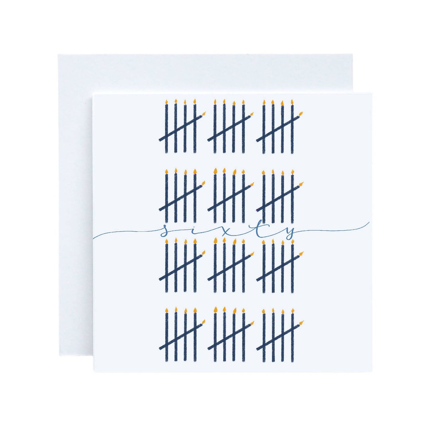 60th birthday card, milestone birthday, tally sixty candles