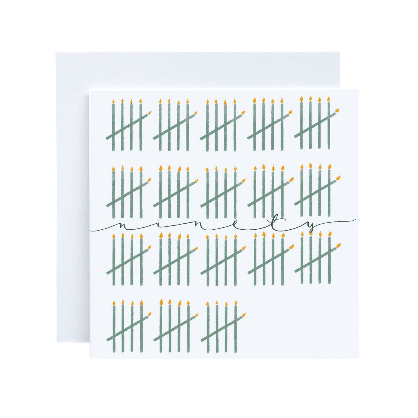 90th birthday card, big milestone birthday, tally candles