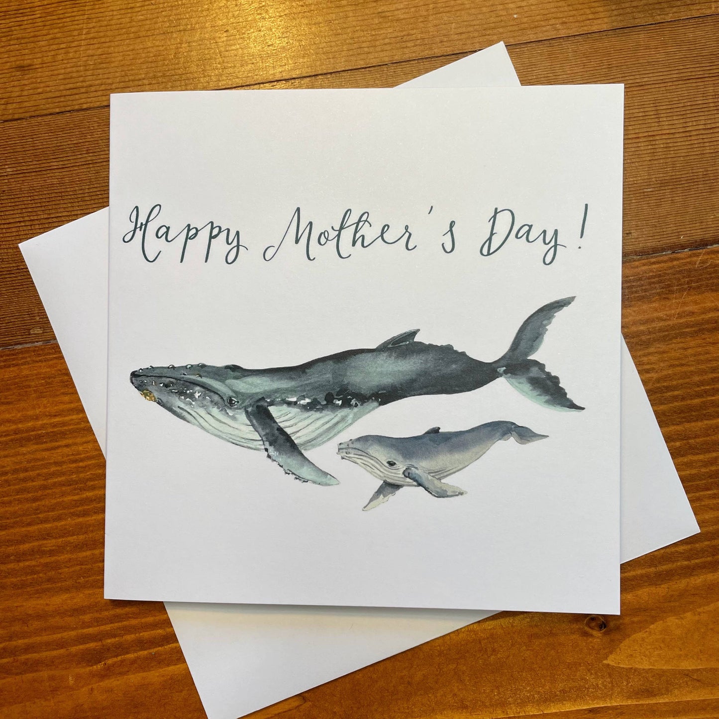 Mother’s Day card - mummy and baby whale
