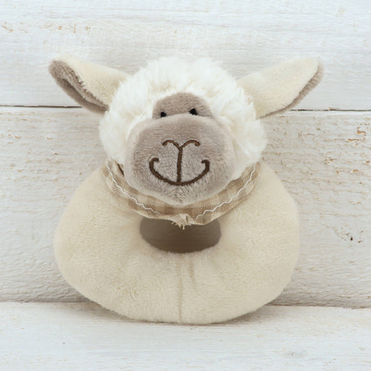 Jomanda, Sheep Plush Soft Toy Baby Rattle - 10cm