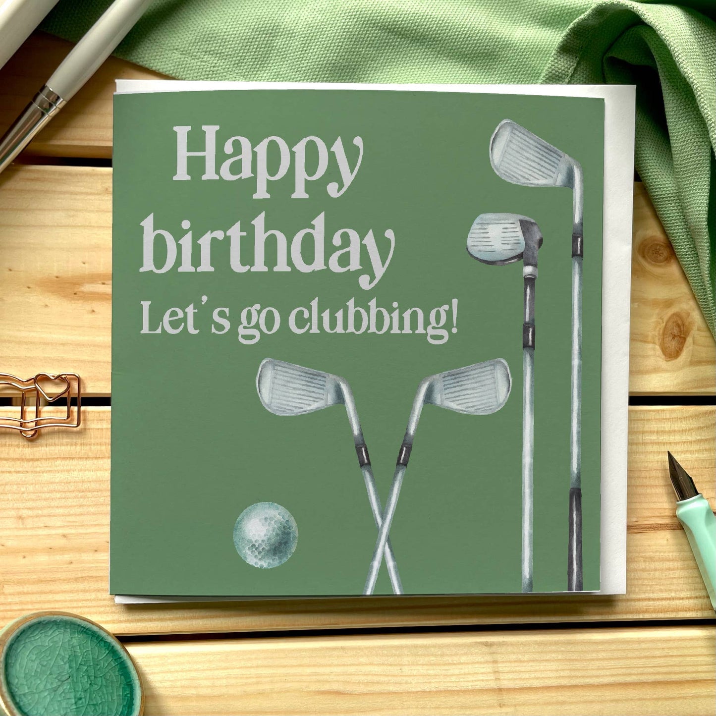 Golf birthday card, funny card, birthday card for men