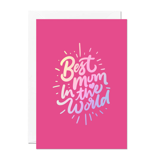 Ricicle Cards - Best Mum in the World | Mother's Day Card | Greeting | Gift