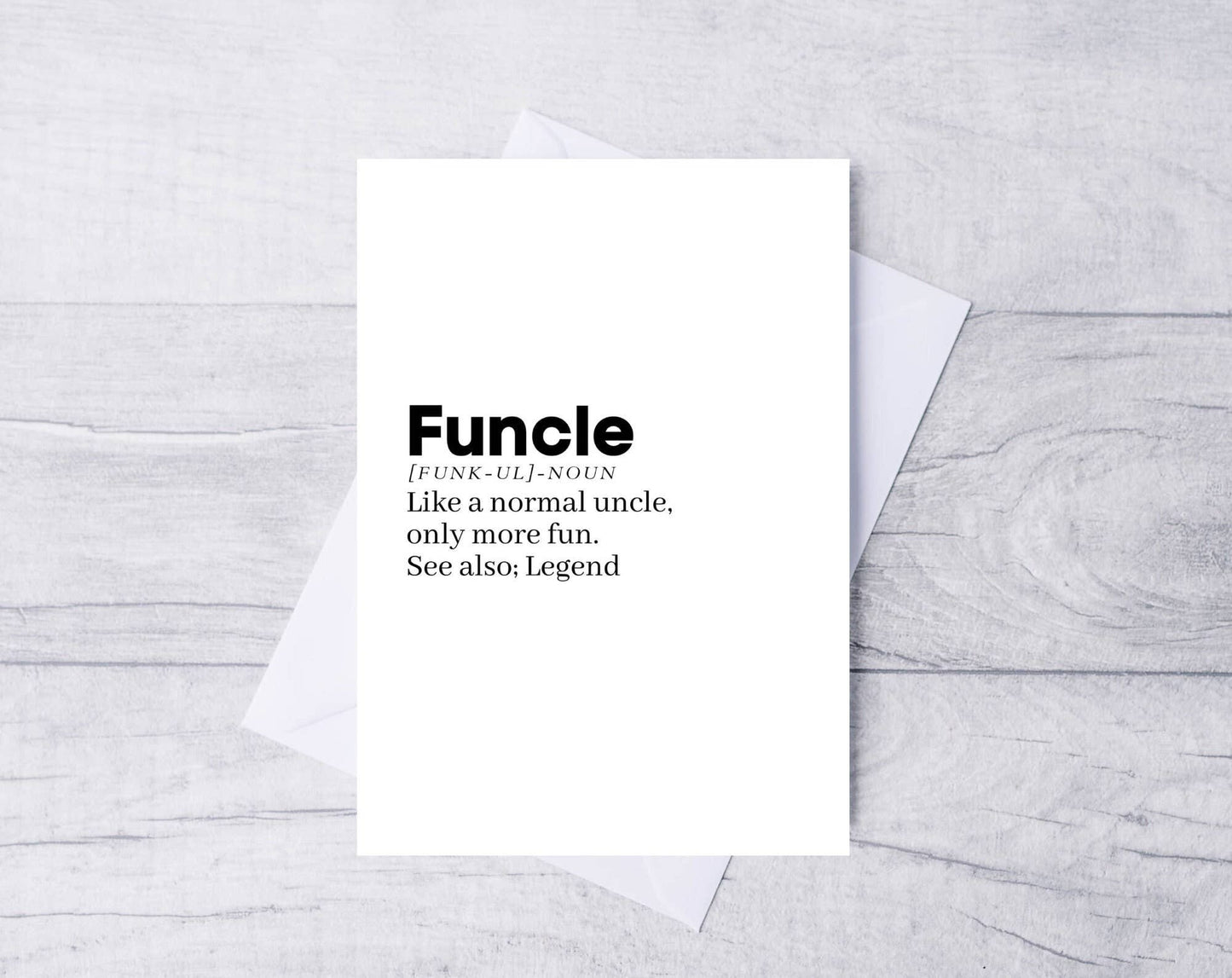 Uncle Birthday Card - Funcle