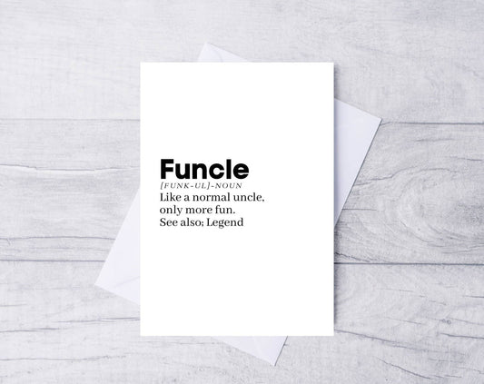 Uncle Birthday Card - Funcle