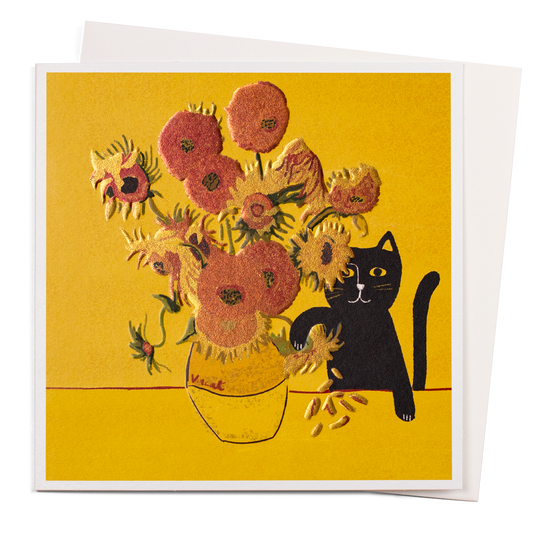 Vincent's Cat | Art Pun Greeting Card | Niaski