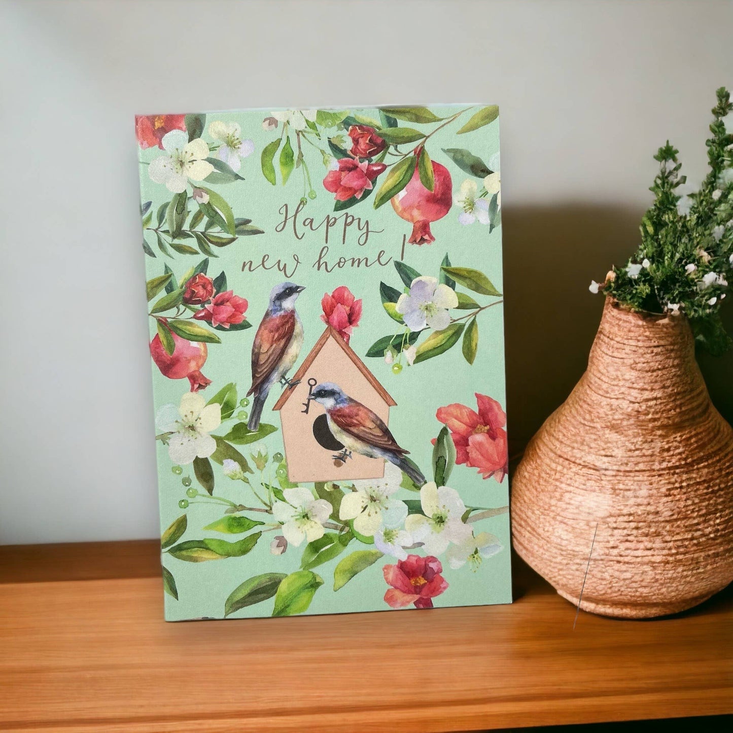 New home card, bird box