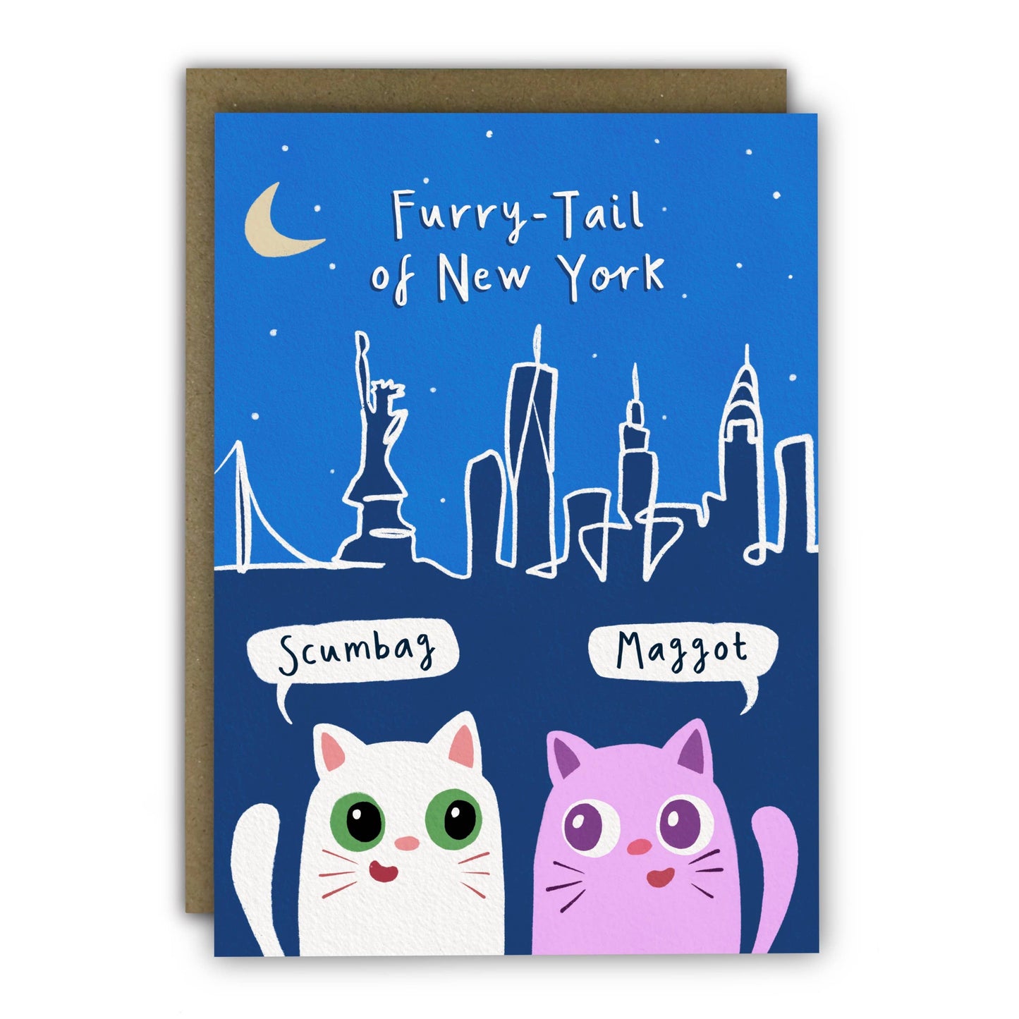 Funny Christmas Card - A6 - Fairytale of New York Cat Parody