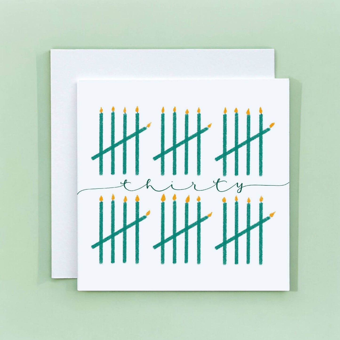 30th birthday card | milestone age | tally candles
