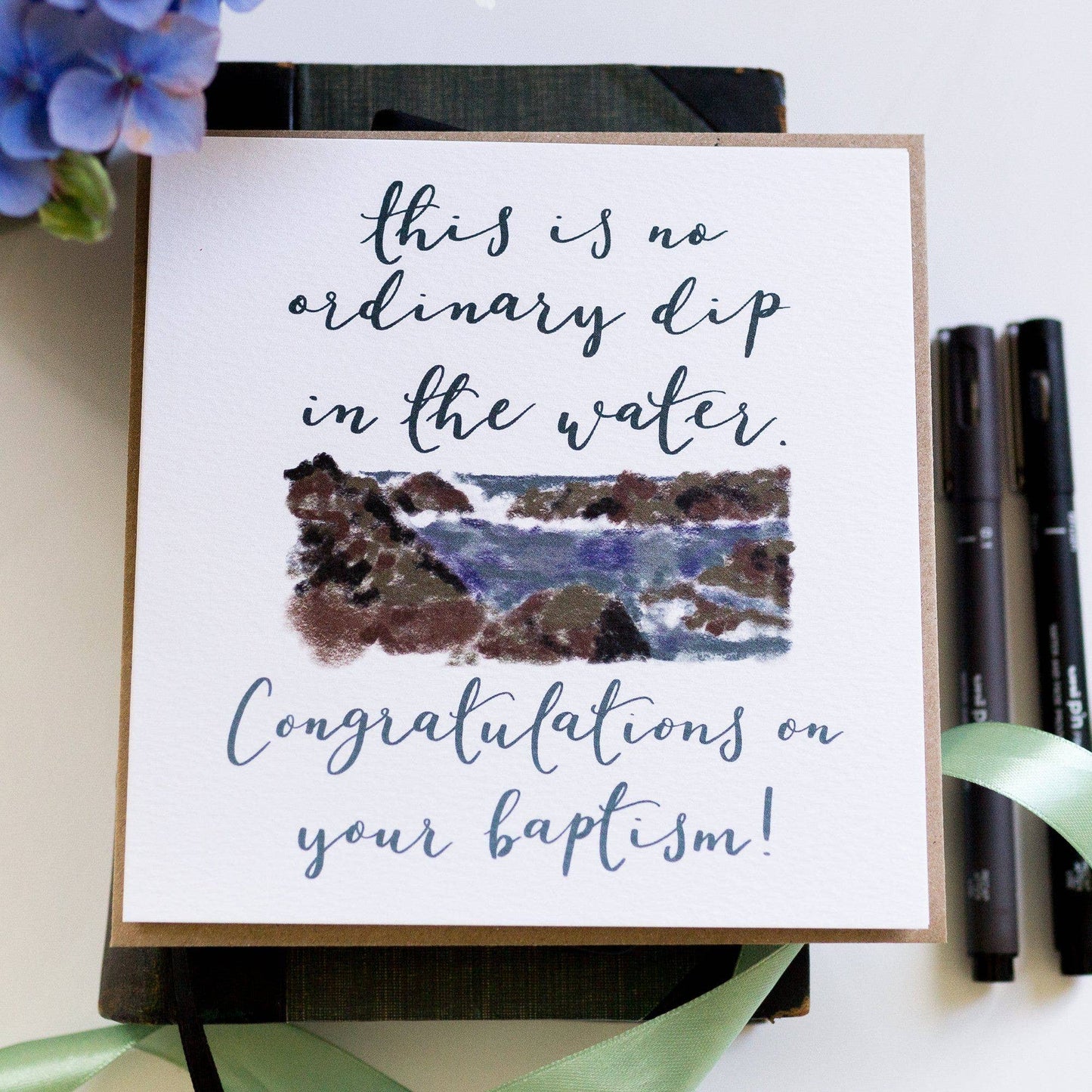 Adult Baptism card, funny, faith, Christian greeting card