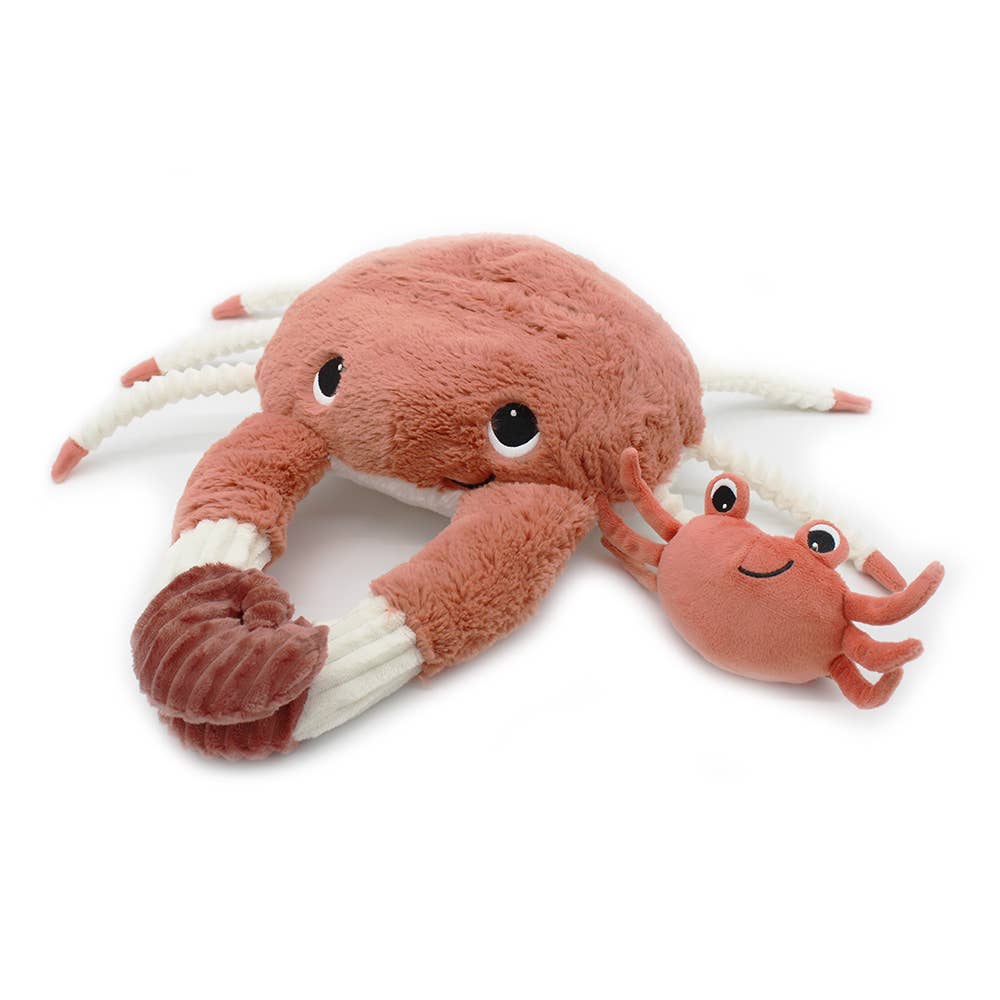 Les Ptipotos, Colin The Crab Mum & Baby Terracotta - Plush Toy