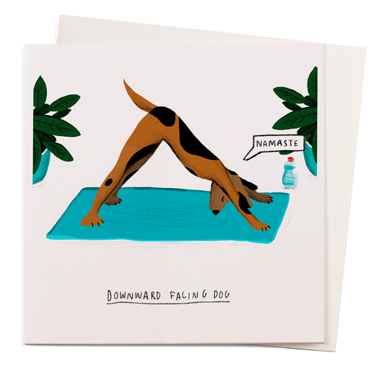 Downward Dog | Art Humour Greeting Card