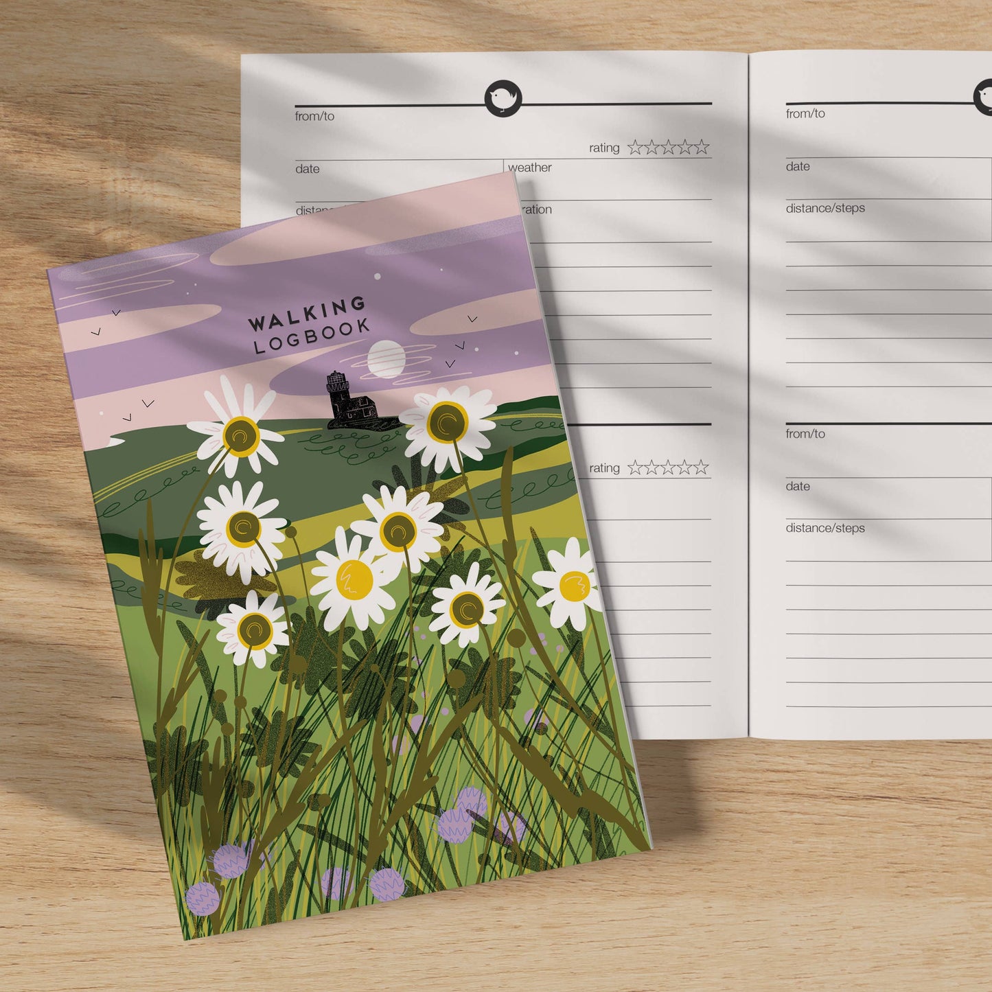Walking logbook lighthouse - journal outdoor notebook