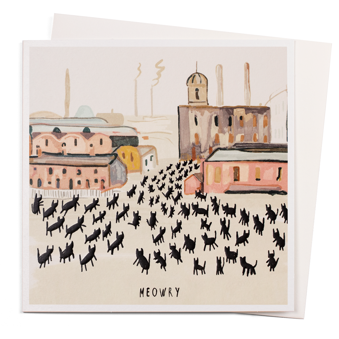 Meowry | Art Pun Greeting Card | Niaski