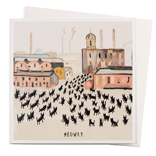 Meowry | Art Pun Greeting Card | Niaski