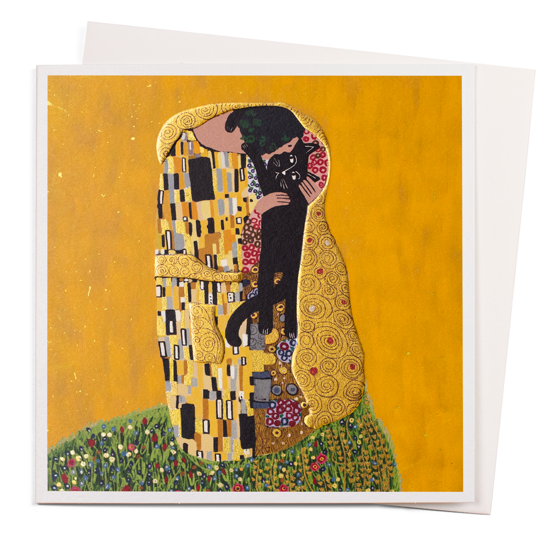 The Kiss | Art Pun Greeting Card | Niaski