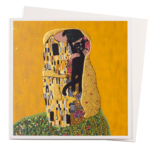 The Kiss | Art Pun Greeting Card | Niaski