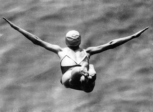 Swan dive blank greetings card