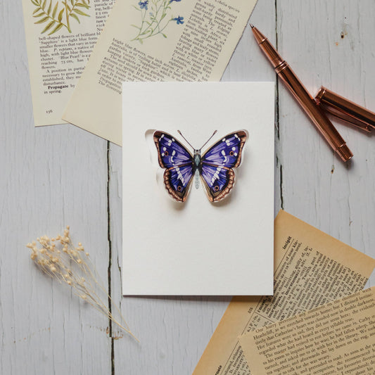 Card, Sophie Brabbins, Purple Emperor Pop Out Butterfly Greetings Card