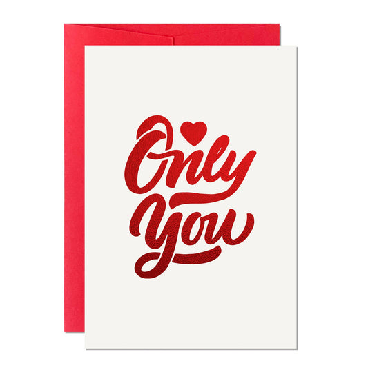 Ricicle Cards - Only You | Valentine's Day Greeting Card | Anniversary Card