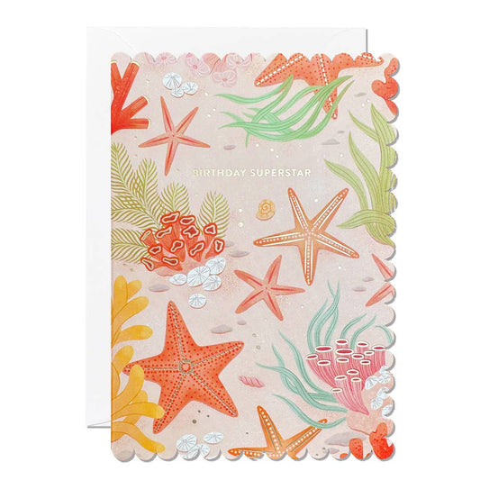 Ricicle Cards - Birthday Superstar | Pretty Birthday Card | Greeting | Sea