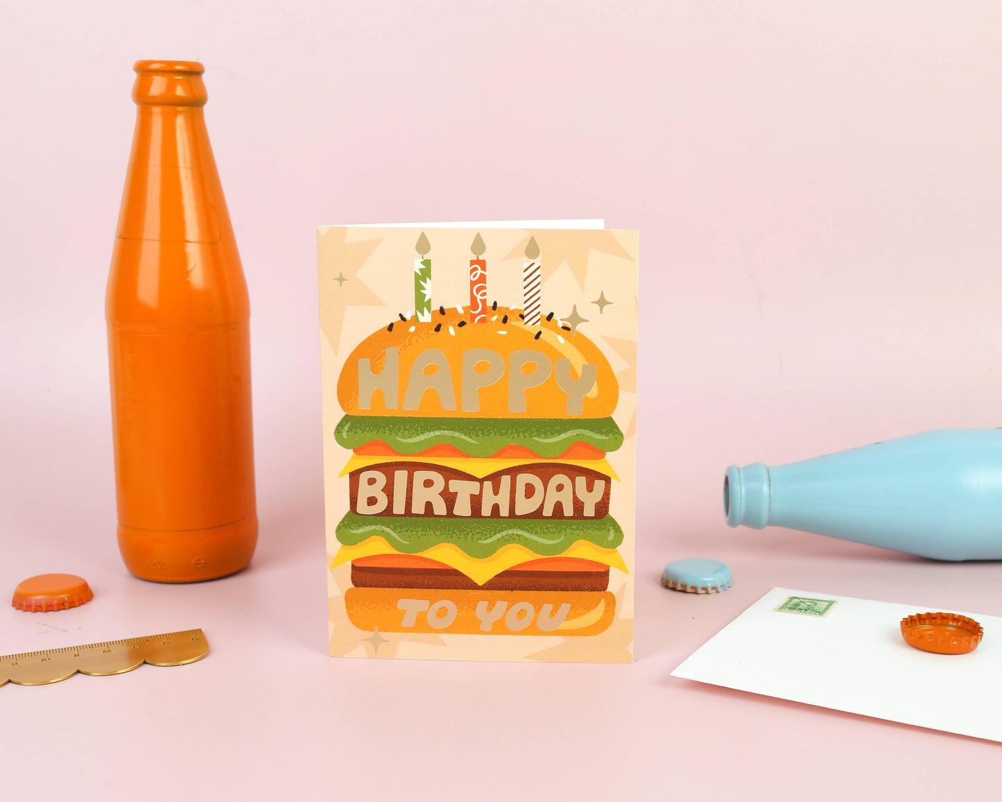 Ricicle Cards - Burger Birthday | Greeting Card | Birthday Card For Men