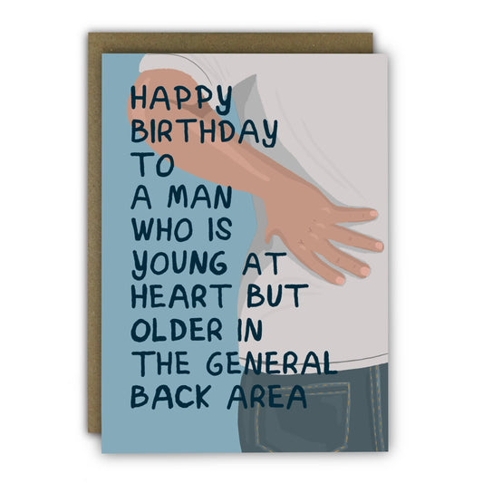 Funny Birthday Card - A6 - Bad Back Card for Ageing Men