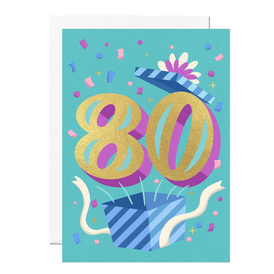 Ricicle Cards - 80th Birthday Card | Greeting Card | Gender Neutral | Age