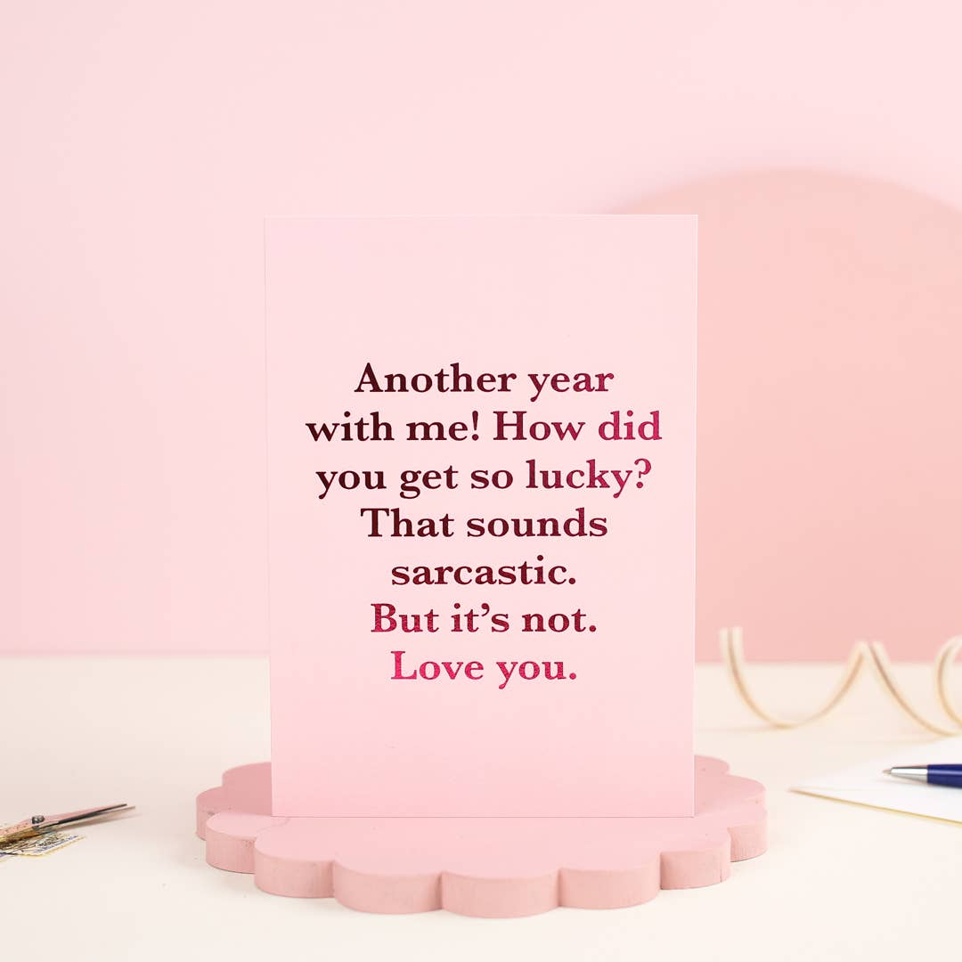 Ricicle Cards - Another Year With Me | Anniversary Card | Greeting | Funny
