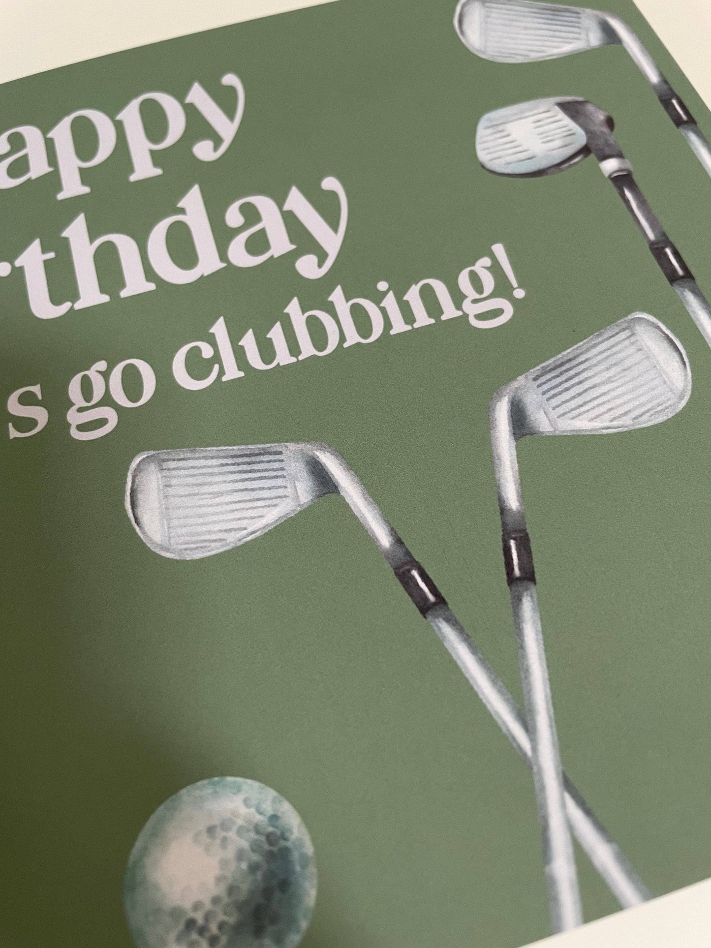 Golf birthday card, funny card, birthday card for men