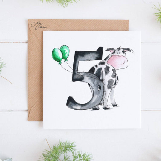 Five Years Age Children Birthday Card