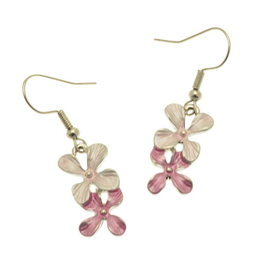 Miss Milly, Pink Flower Earrings