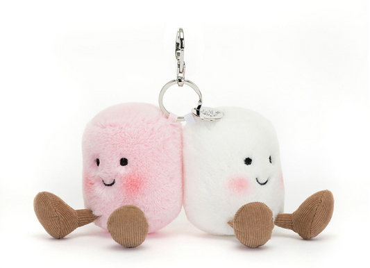 Jellycat, Bag Charm, Amusables Pair of Marshmallows