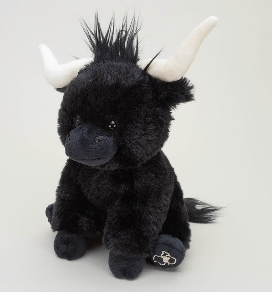 Jomanda, Longhorn Black Soft Toy Cow - 23cm