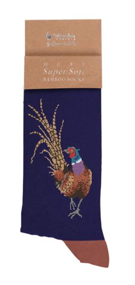 Wrendale, Socks, Size 7 - 11, Pheasant, 'Ready For My Close Up'