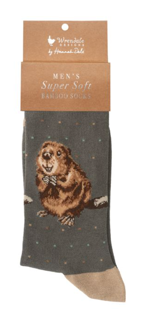 Wrendale, Socks, Size 7 - 11, Beaver, The Arborist