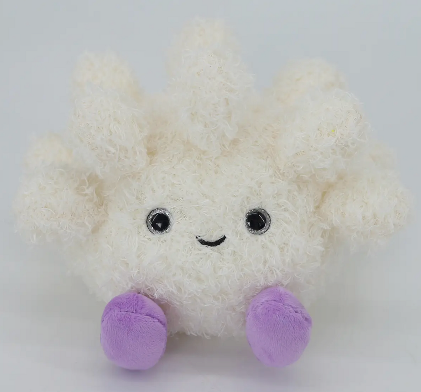 Jomanda, Coral Soft Toy, Cream With Purple Feet