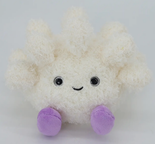 Jomanda, Coral Soft Toy, Cream With Purple Feet