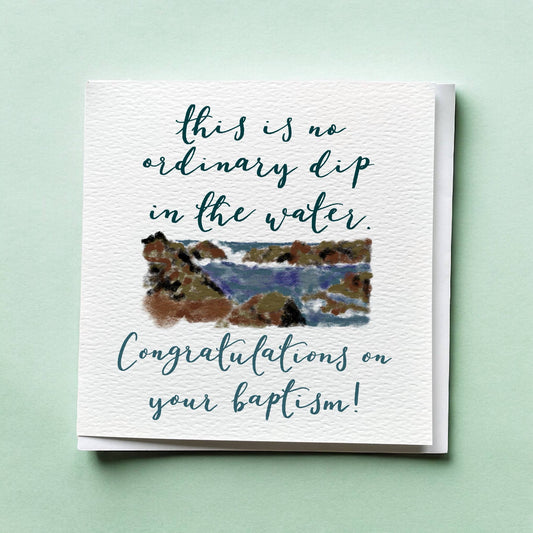 Adult Baptism card, funny, faith, Christian greeting card