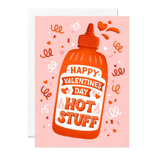 Ricicle Cards - Happy Valentine's Day Hot Stuff Greeting Card | Funny | Men