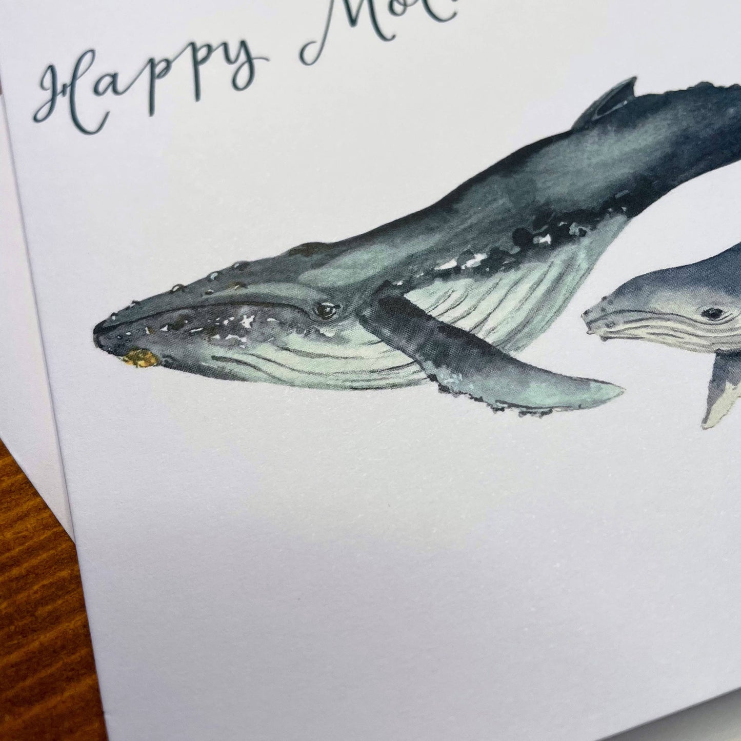 Mother’s Day card - mummy and baby whale