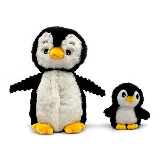 Les Ptipotos, Poppy The Penguin Mum & Baby Black - Plush Toy