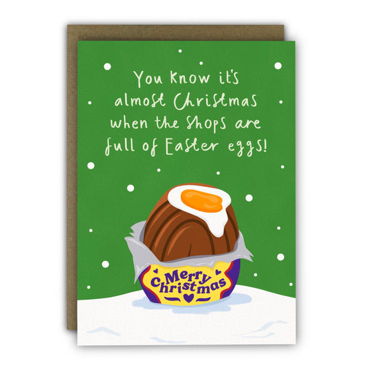 Funny Christmas Card - A6 - Shops Full of Easter Eggs