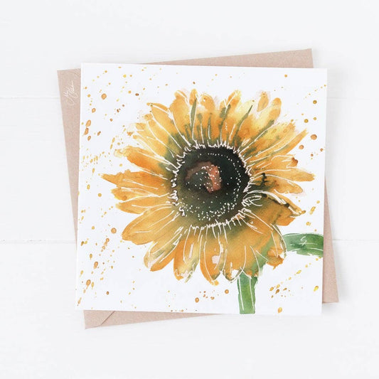 Sunflower | Botanical Flowers Watercolour Greeting Card