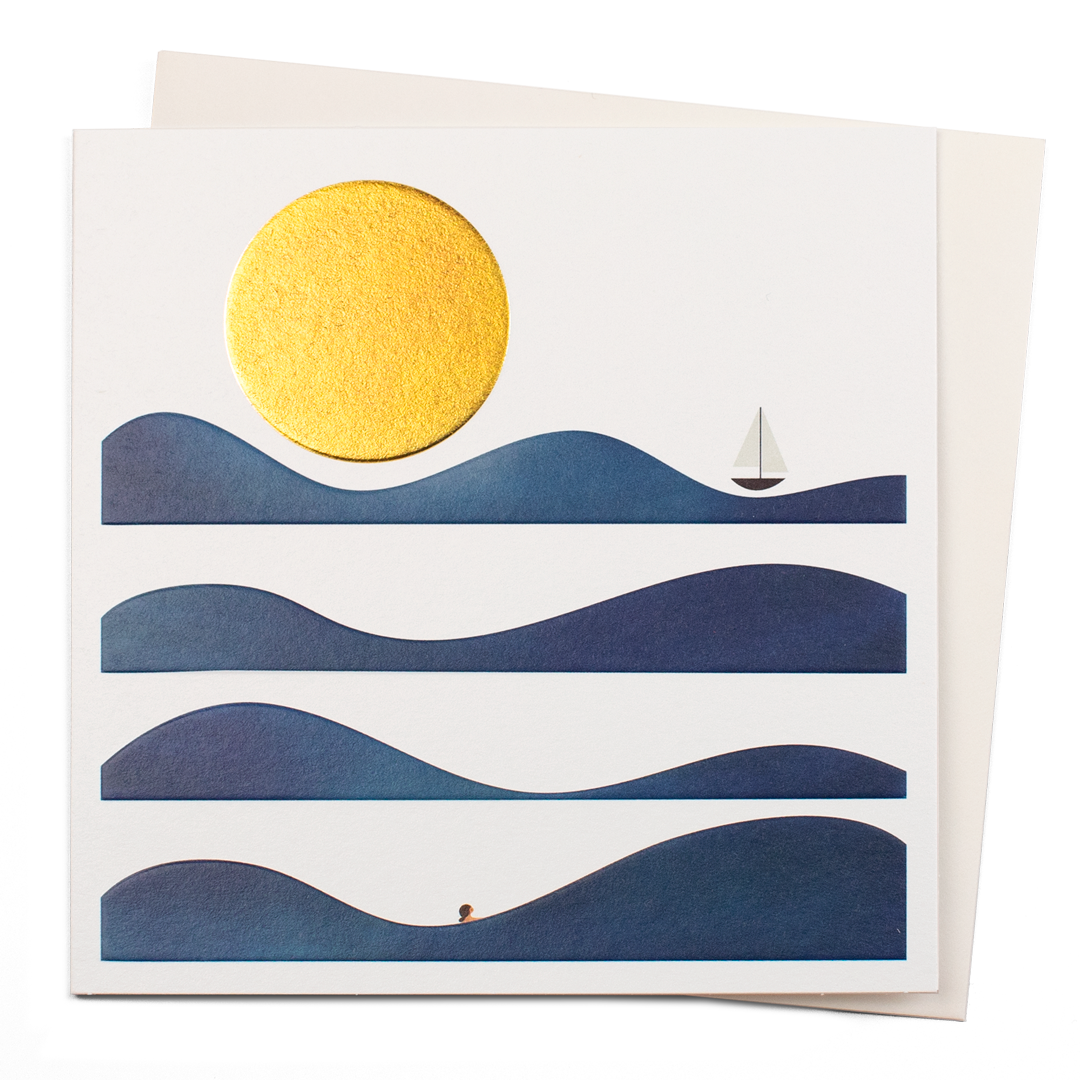 Wave Bather | Art Greeting Card | Blanca Gomez