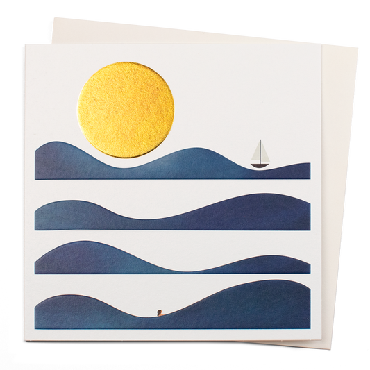 Wave Bather | Art Greeting Card | Blanca Gomez
